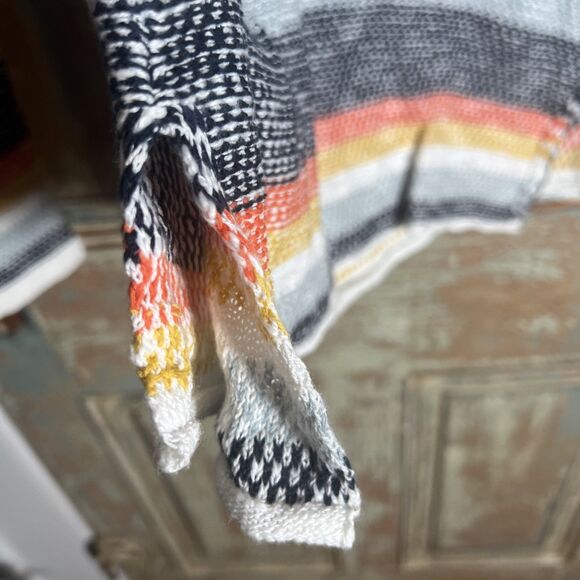 Hem and Thread Pullover Multi Striped Sweater-Small NWT - Picture 4 of 9